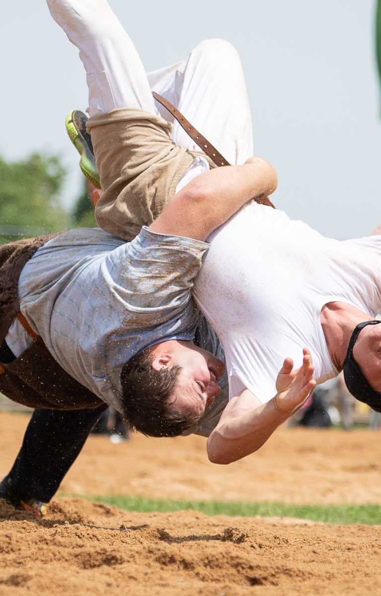 Thayngen, 20.6.21, Schwingen - Schaffhauser Kantonal.
Schneider Domenic (S, Friltschen) gege Poltera Andrin (Urnäsch)